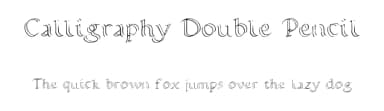 Calligraphy Double Pencil by SpideRaYsfoNtS — Script Handwritten Font — thumbnail 1