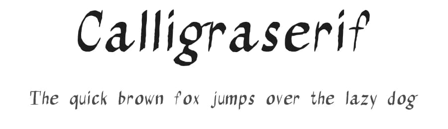 Calligraserif by JLH Fonts — Script Handwritten Font