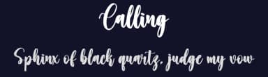 Calling by plafont store — Script Handwritten Font — thumbnail 2