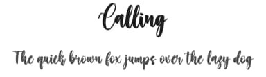 Calling by plafont store — Script Handwritten Font — thumbnail 1