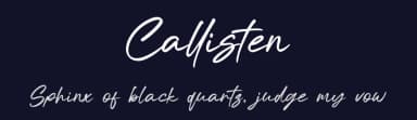 Callisten by Khurasan — Script Handwritten Font — thumbnail 2