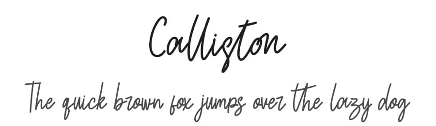 Calliston by Skiiller Studio — Script Handwritten Font — preview 1
