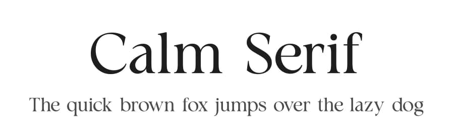 Calm Serif by Riyadh Rahman — Serif Font