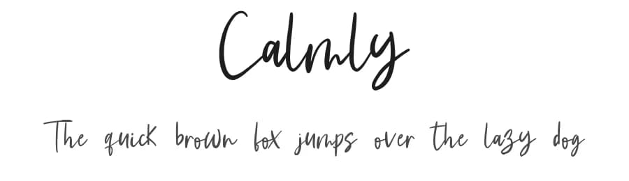 Calmly by Fontysia — Script Handwritten Font