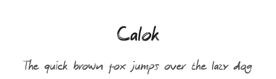 Calok by Andri Nayoan — Script Handwritten Font