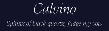 Calvino by Zetafonts — Serif Font — thumbnail 2
