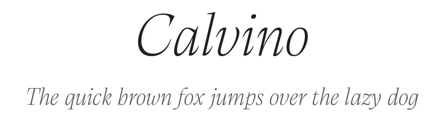 Calvino by Zetafonts — Serif Font