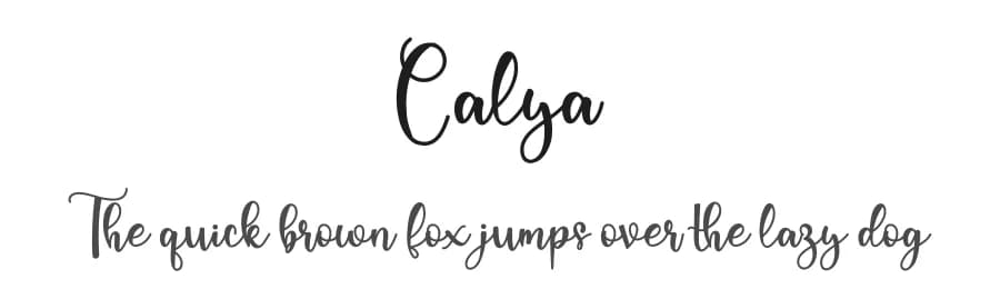 Calya by niyos — Script Handwritten Font