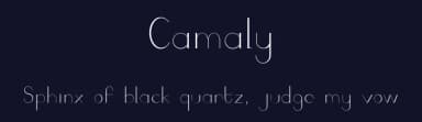 Camaly by Jason NG — Sans Serif Font — thumbnail 2
