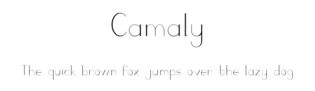 Camaly by Jason NG — Sans Serif Font