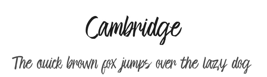 Cambridge by Ahgo Studio — Script Handwritten Font