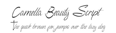 Camella Beauty Script by Gigih Wiryana — Script Handwritten Font — thumbnail 1