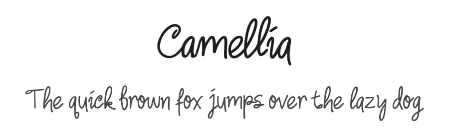 Camellia by peterdraw — Script Handwritten Font