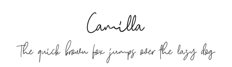 Camilla by Saridezra — Script Handwritten Font