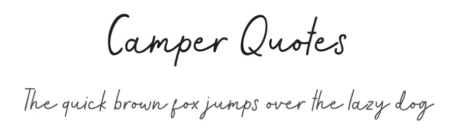 Camper Quotes by Faqih Fawaji — Script Handwritten Font