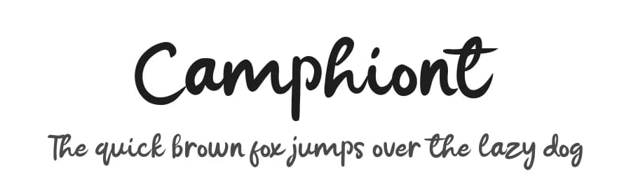 Camphiont by share font — Script Handwritten Font