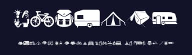 Camping by Woodcutter — Dingbats Font — thumbnail 2