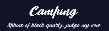 Camping by Zulfikar Ali — Script Handwritten Font — thumbnail 2