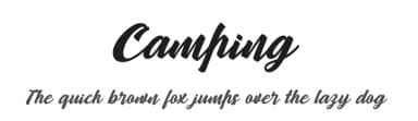 Camping by Zulfikar Ali — Script Handwritten Font — thumbnail 1