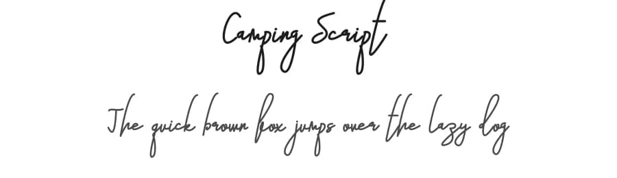 Camping Script by Design Vector10 — Script Handwritten Font