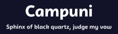 Campuni by Moritz Kleinsorge — Sans Serif Font — thumbnail 2