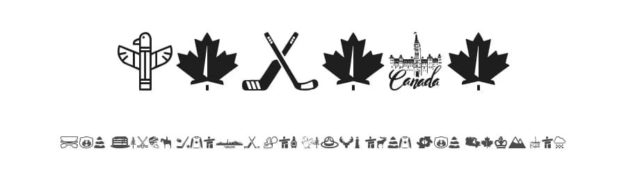 Canada by Woodcutter — Dingbats Font