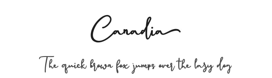 Canadia by Bonjour Type — Script Handwritten Font