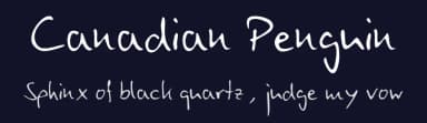 Canadian Penguin by Chris Cavaghan — Script Handwritten Font — thumbnail 2