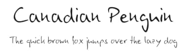 Canadian Penguin by Chris Cavaghan — Script Handwritten Font — thumbnail 1