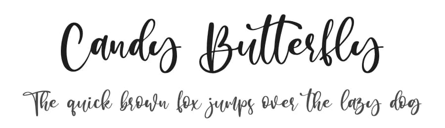 Candy Butterfly by Gatra Std — Script Handwritten Font — preview 1