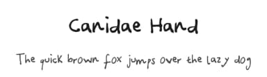 Canidae Hand by canidae — Script Handwritten Font — thumbnail 1
