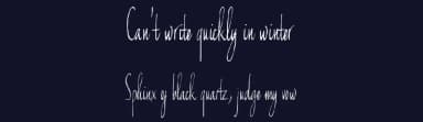 Can't write quickly in winter by Poemhaiku — Script Handwritten Font — thumbnail 2