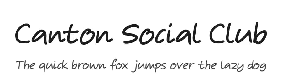 Canton Social Club by D K — Script Handwritten Font