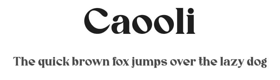 Caooli by Gilang Ternadho — Serif Font