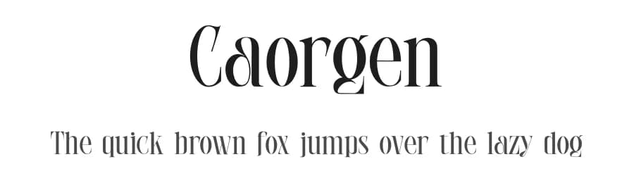 Caorgen by Zeenesia Studio — Serif Font