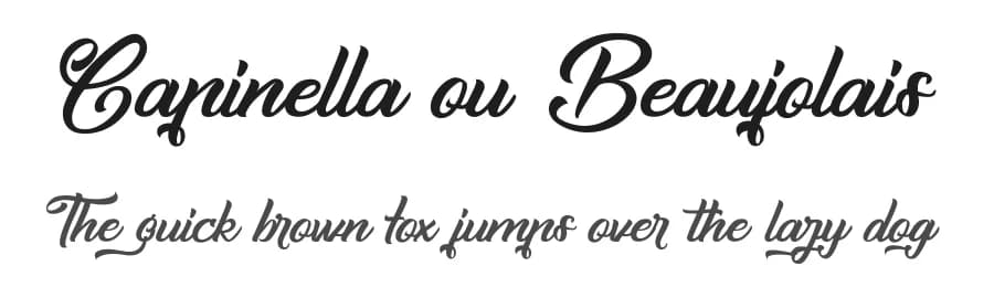 Capinella ou Beaujolais by Cat.B — Script Handwritten Font