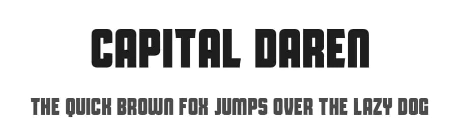 Capital Daren by Jayvee Enaguas — Sans Serif Font