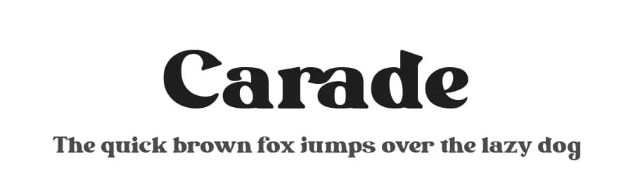 Carade by Din Studio — Serif Font