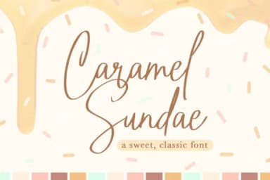Caramel Sundae Font by Quirky Queen Media — Script Handwritten Font — thumbnail 1
