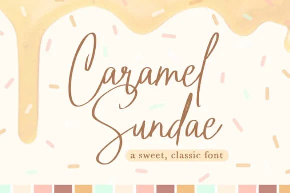 Caramel Sundae Font by Quirky Queen Media — Script Handwritten Font