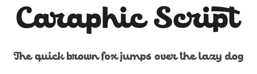 Caraphic Script by Måns Grebäck — Script Handwritten Font