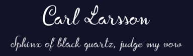 Carl Larsson by Yves Michel — Script Handwritten Font — thumbnail 2