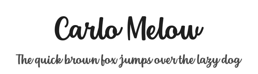 Carlo Melow by 7NTypes — Script Handwritten Font