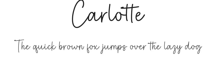 Carlotte by Wahyu Studio — Script Handwritten Font