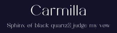 Carmilla by Ryan Rivaldo Vierra — Sans Serif Font — thumbnail 2