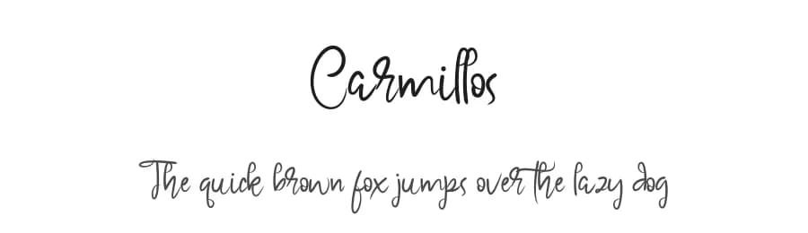 Carmillos by selawetype — Script Handwritten Font