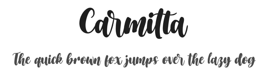 Carmitta by Ikrar Bey Khubaib — Script Handwritten Font