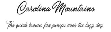 Carolina Mountains by Billy Argel Fonts ® — Script Handwritten Font — thumbnail 1
