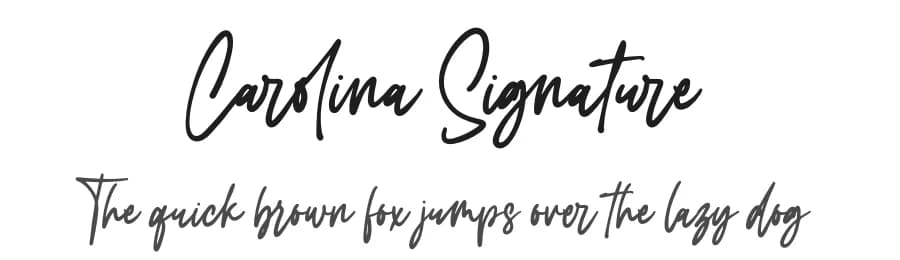 Carolina Signature by NJ Studio — Script Handwritten Font