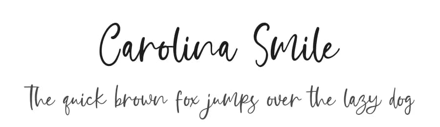 Carolina Smile by Khurasan — Script Handwritten Font